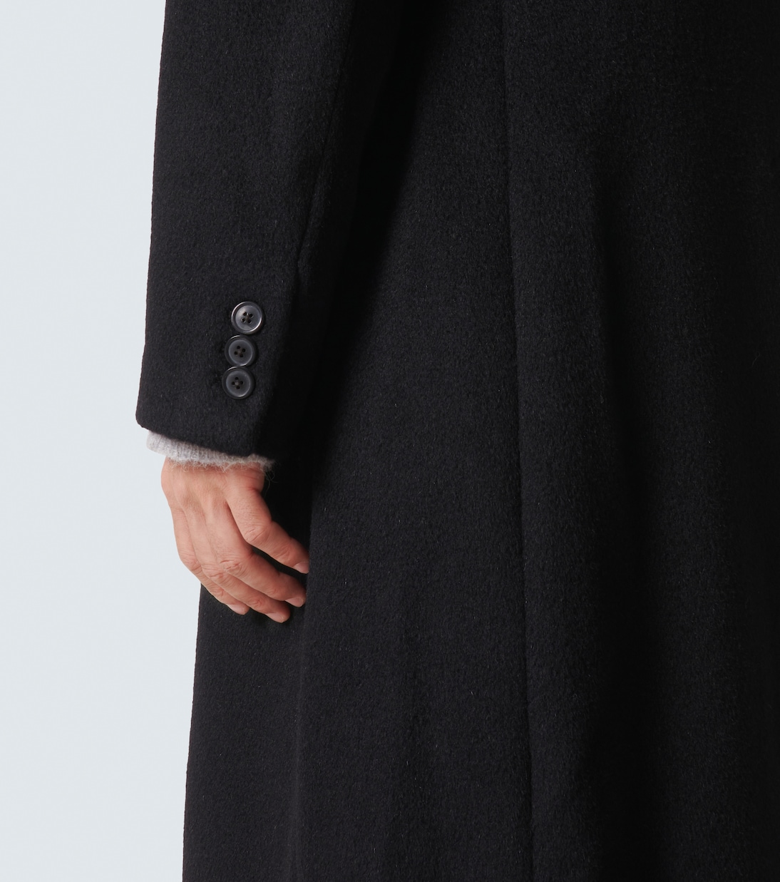 Whale double-breasted mohair-blend coat in black - Our Legacy