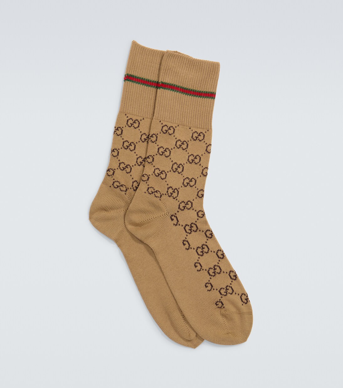GG logo socks in brown - Gucci | Mytheresa