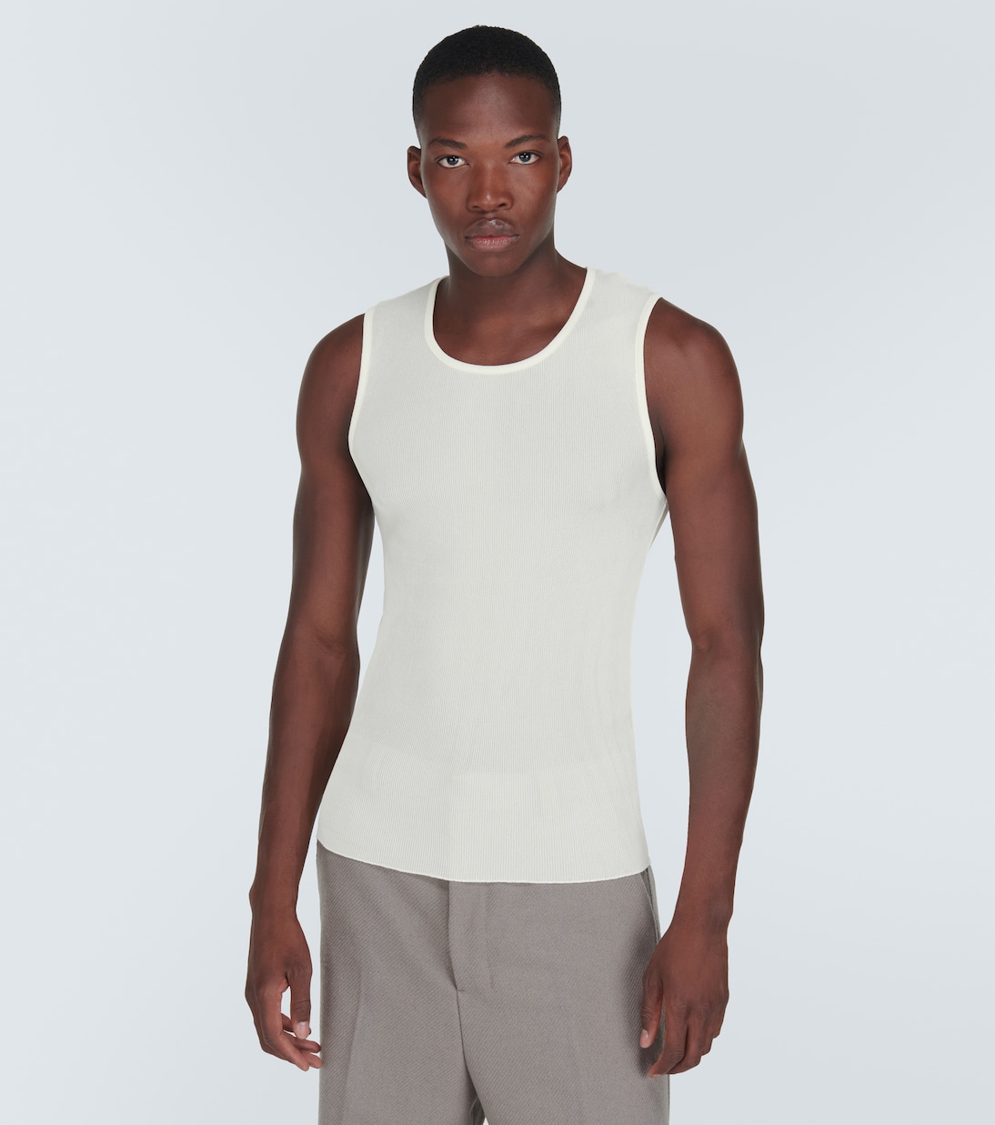 Jersey tank top in white - Ami Paris | Mytheresa