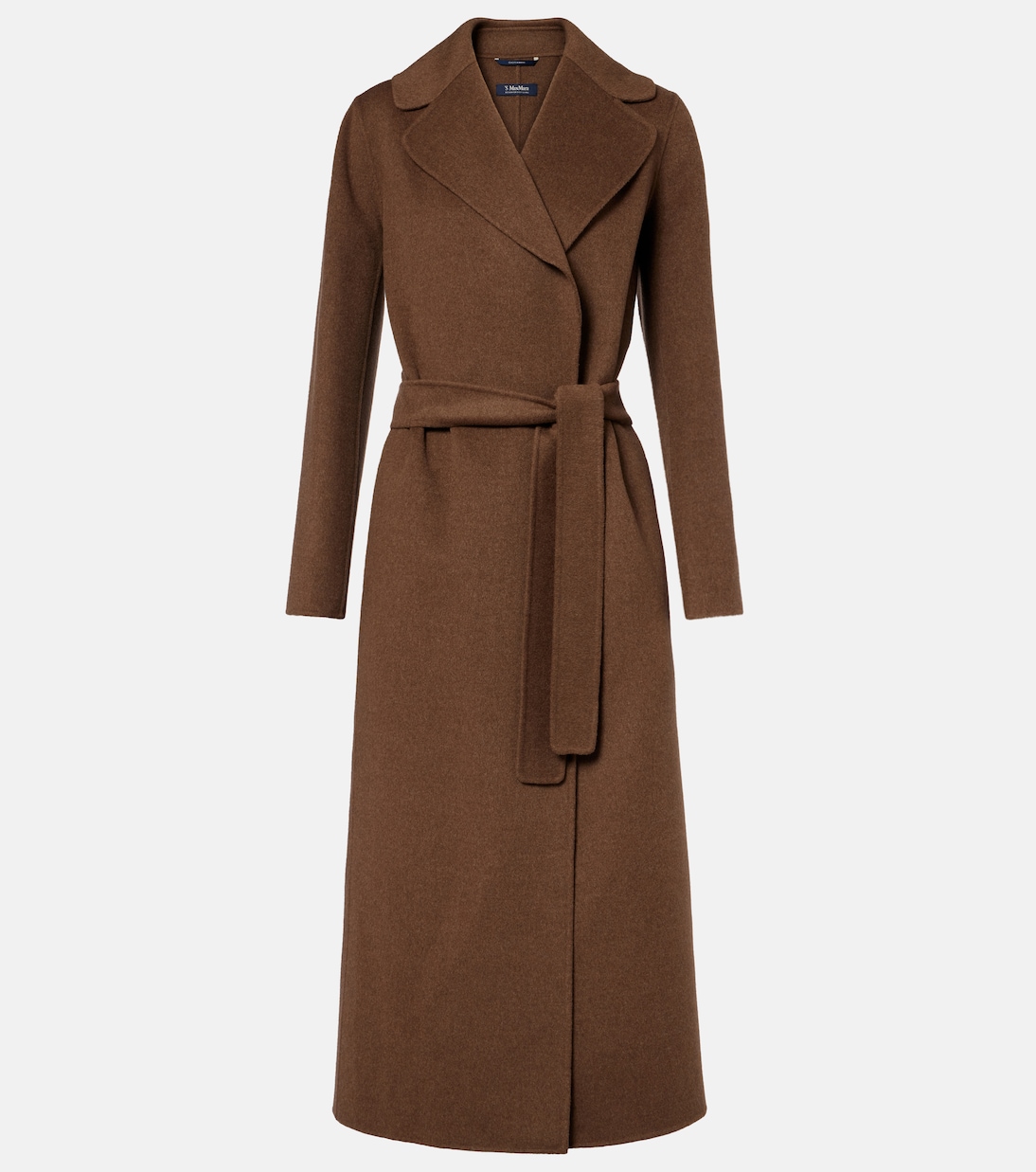 Poldo virgin wool wrap coat in brown - S Max Mara | Mytheresa