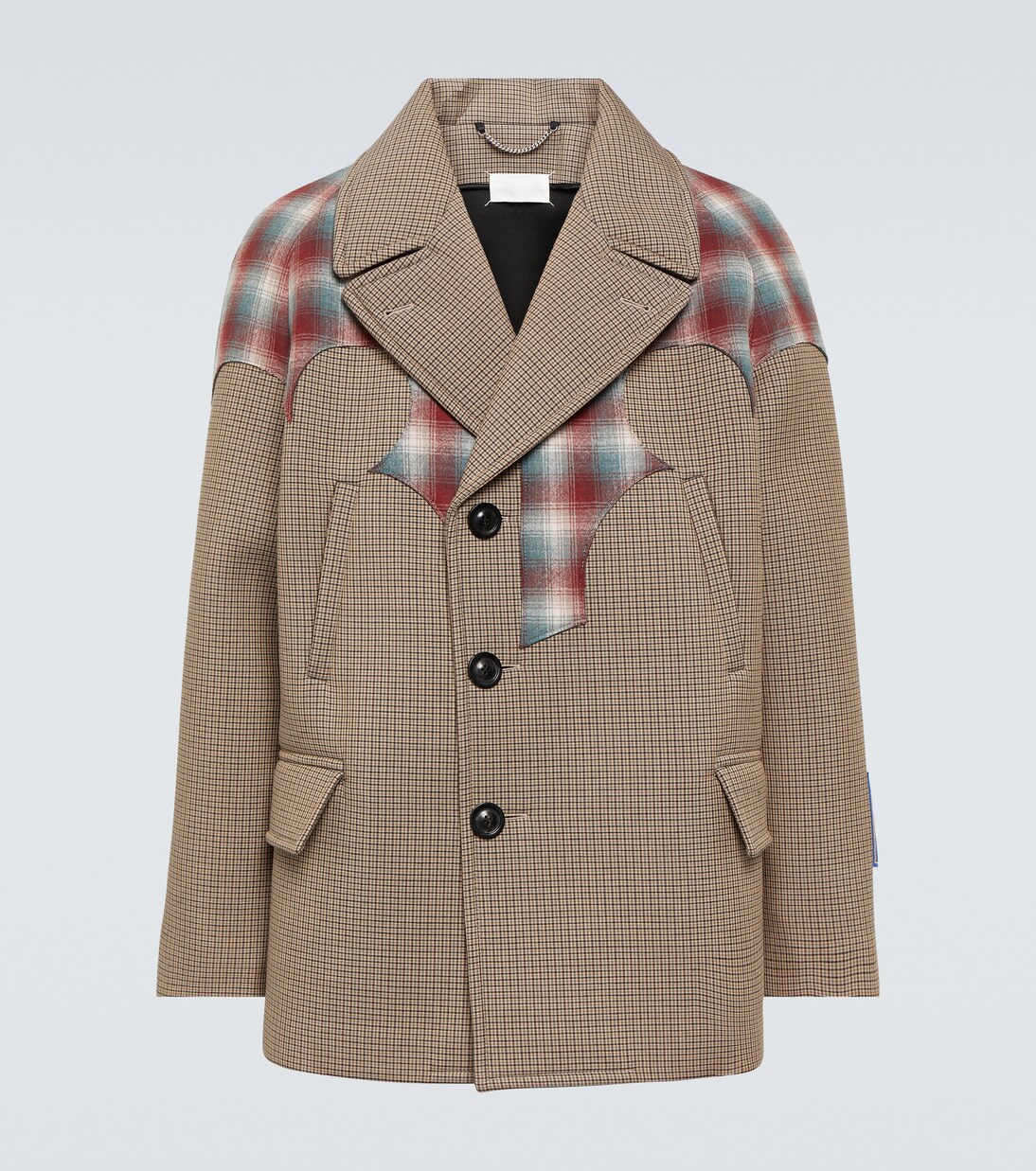 x Pendleton oversized peacoat in multicoloured - Maison Margiela