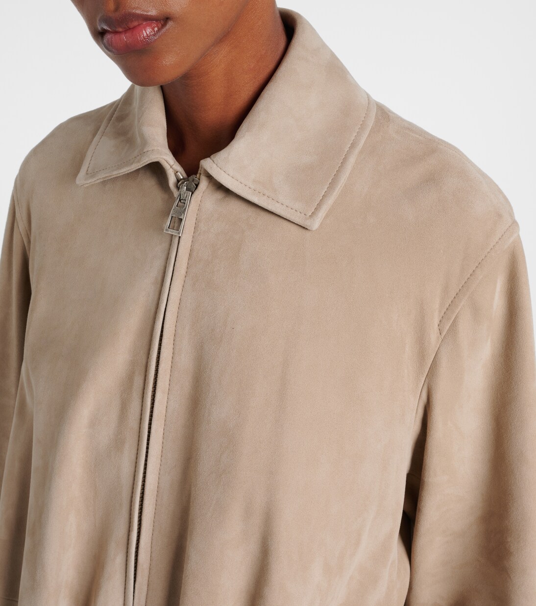Suede jacket in beige - Loewe | Mytheresa