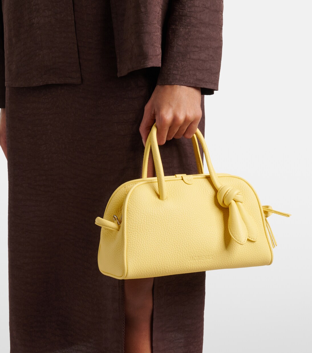 Turismo Small leather tote bag in yellow - Jacquemus | Mytheresa