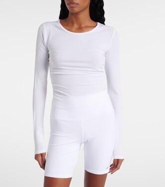 Gathered top in black - Alo Yoga | Mytheresa