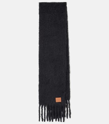 Anagram mohair and wool-blend scarf in black - Loewe | Mytheresa
