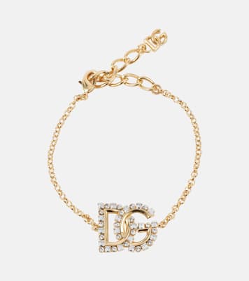 DG crystal-embellished bracelet in silver - Dolce Gabbana | Mytheresa