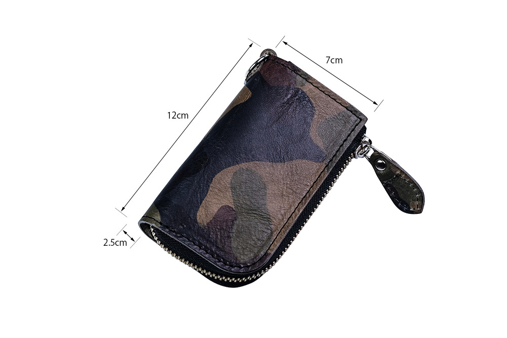 M'z SPEED | Leather Multi Key Case Italian Leather Camouflage