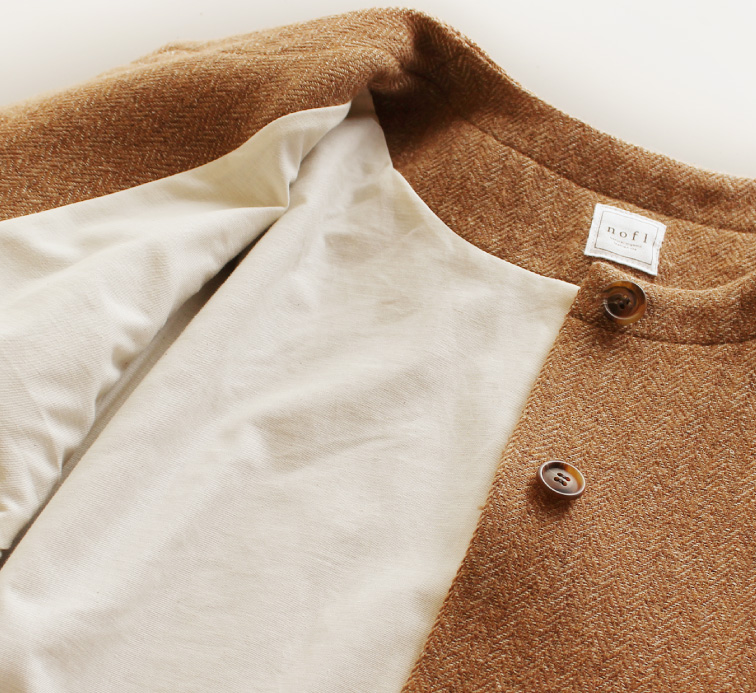 nofl】ウールリネンヘリンボーンコート 644202880 | ナチュラル服通販