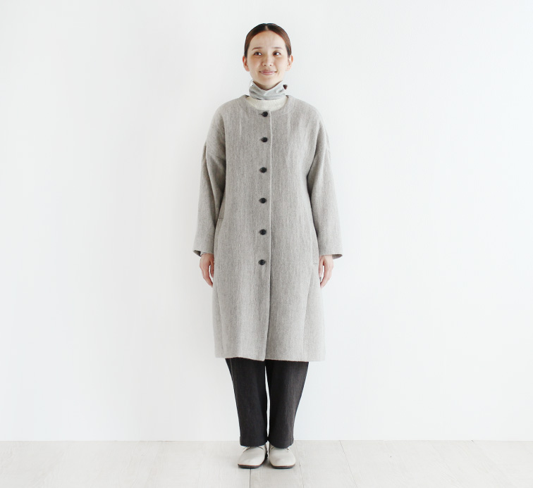 nofl】ウールリネンヘリンボーンコート 644202880 | ナチュラル服通販