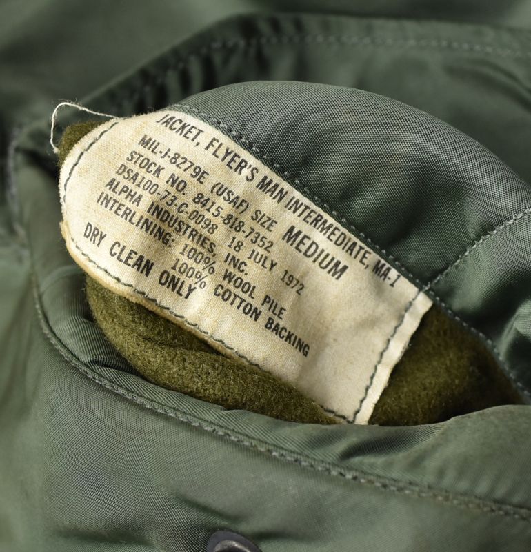 70's】【ビンテージ】【米軍実物】【USAF】【ALPHA INDUSTRIES
