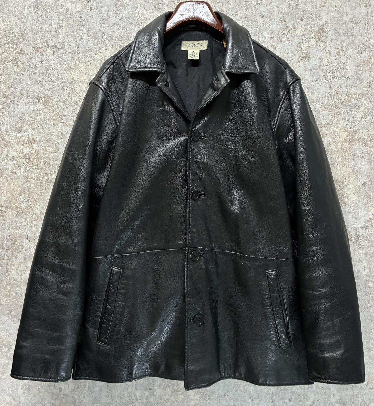 ビンテージ】【J.crew】【オールドJクルー】【黒】【レザージャケット