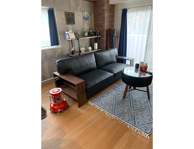 ソファ【本革】NC415 3人掛け【送料・開梱設置無料】 ブラックレザー