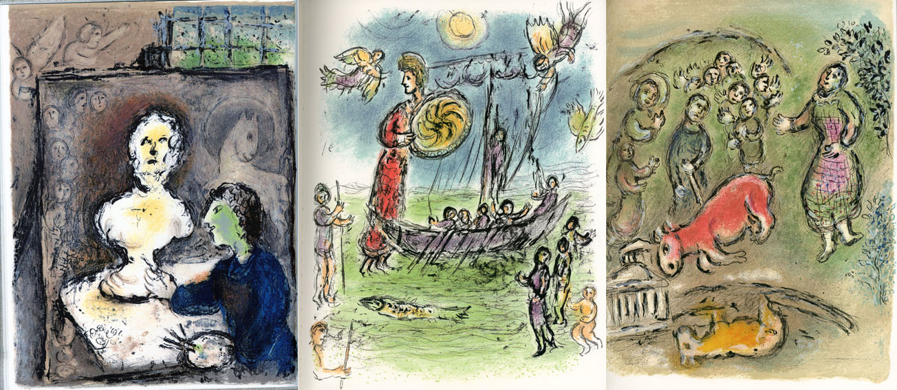 マルク・シャガール版画集 Die Odyssee / Homer著 Marc Chagall画