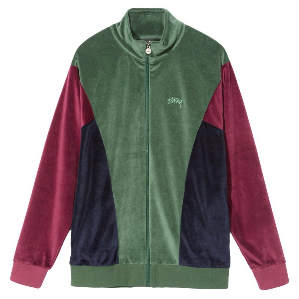 Stussy Velour Panelled Track Jacket | Clothing | Natterjacks