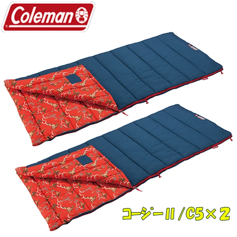 コールマン 2個セット 寝袋 Coleman 120周年赤 使用回数3回 新作