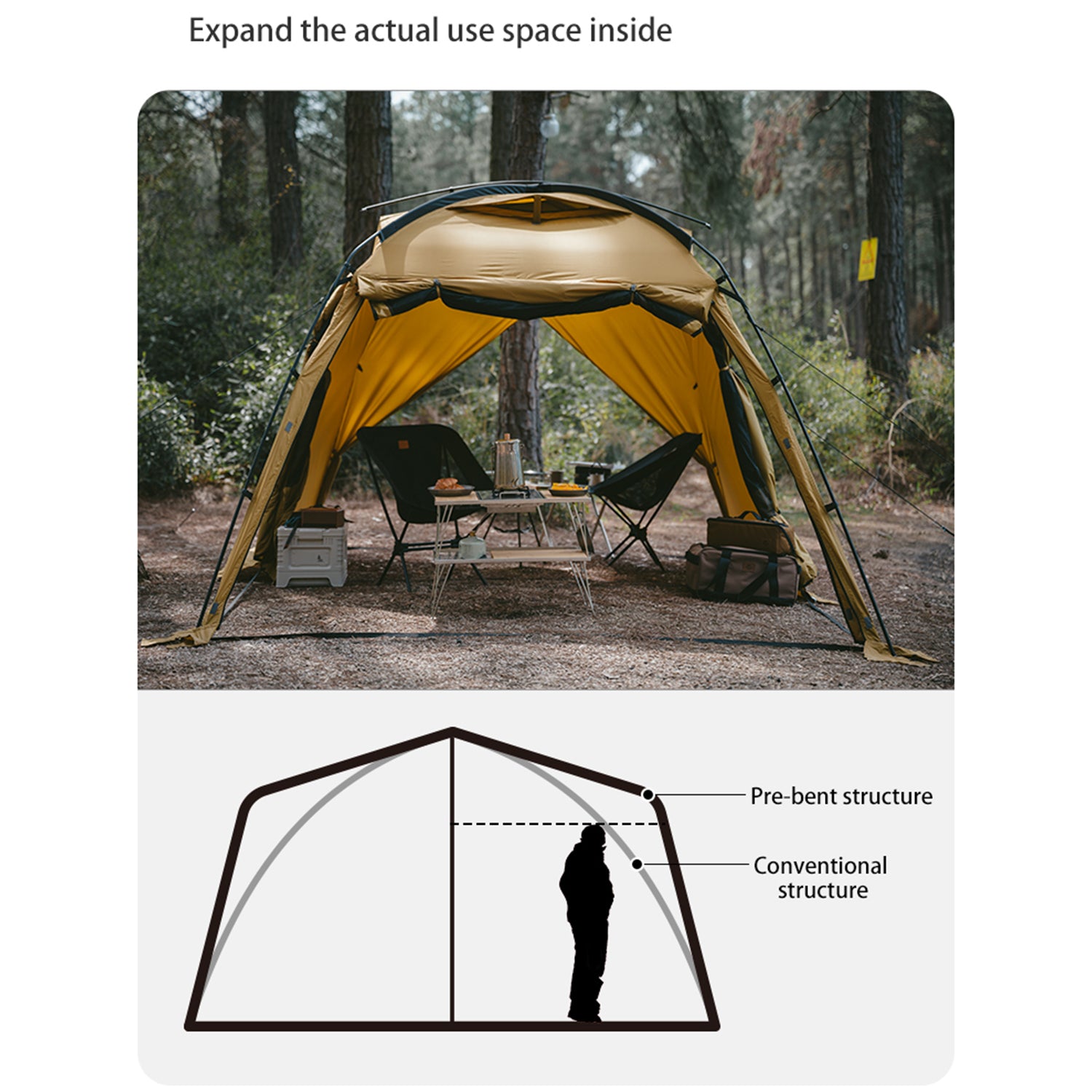 Dune 7.6 3-Person Hot Tent | Naturehike
