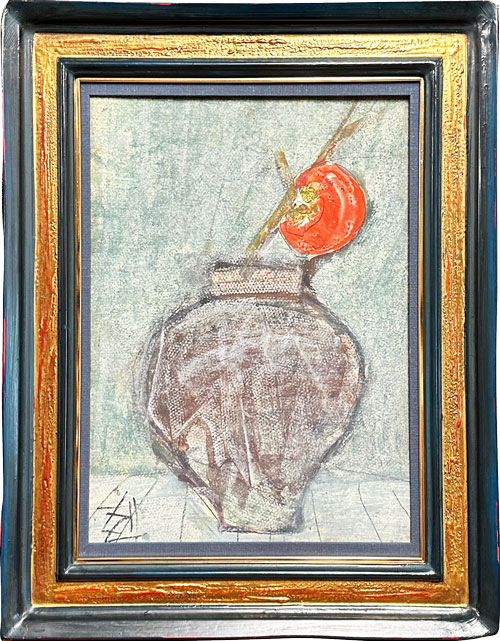 須田剋太 柿/掛け軸(Hanging scrolls) 絵画の買取 販売 鑑定/長良川画廊