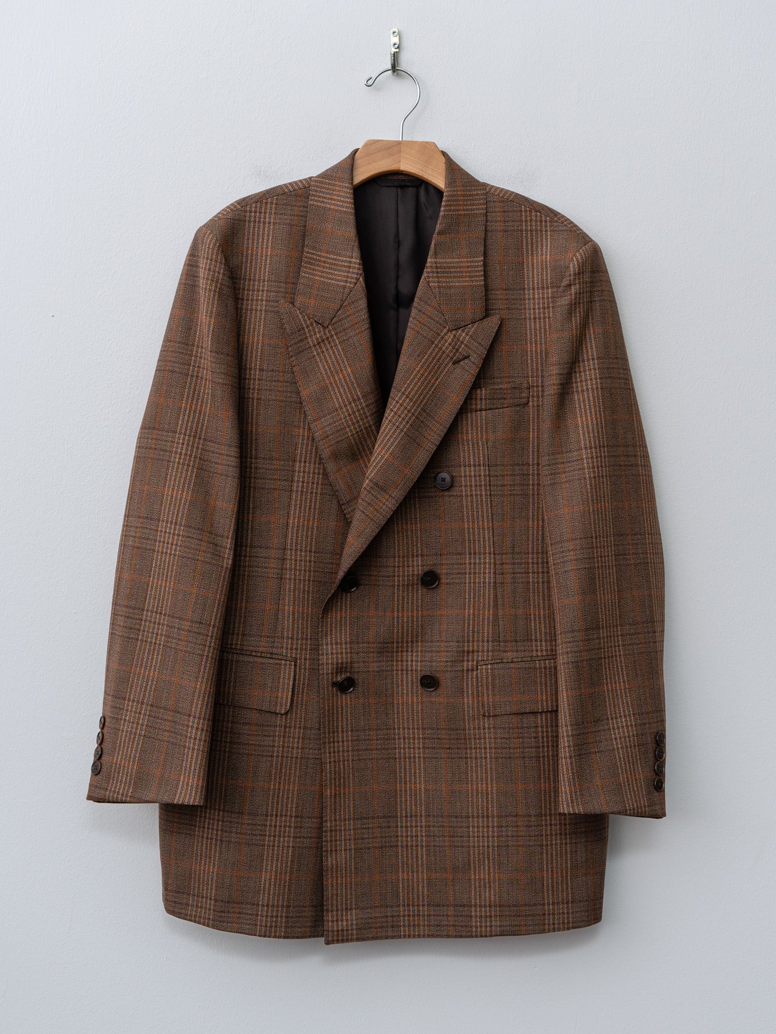 Namu Shop - Auralee Bluefaced Wool Check Double-Breasted Jacket