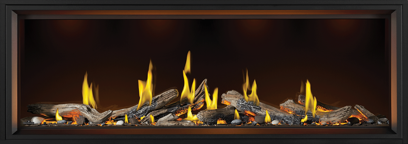 Tall Linear Vector 74 with Luminous Logs - TLV74LN | Napoleon