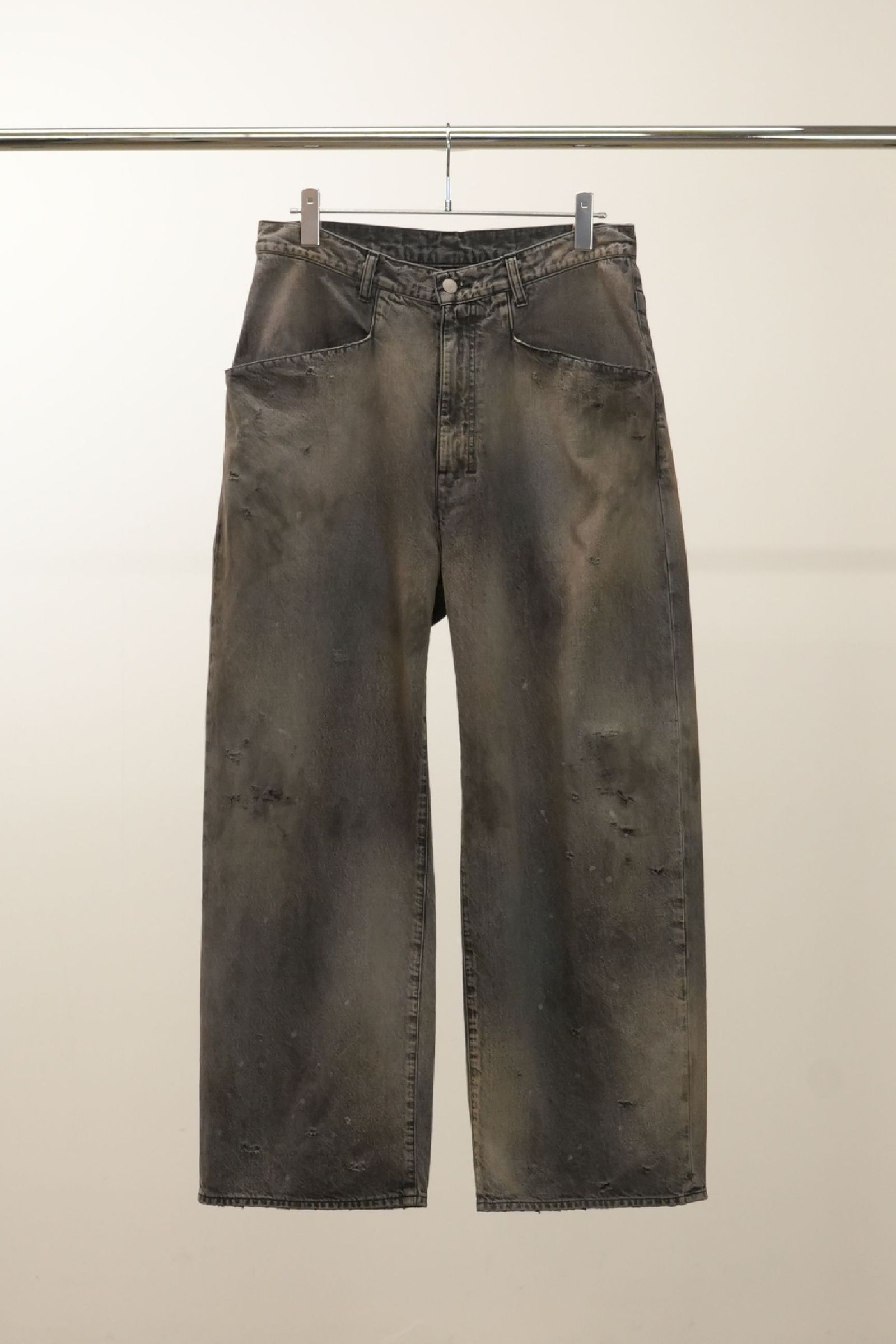 ANCELLM - DENIM WIDE SLACKS | BLACK | デニムパンツ | NapsNote