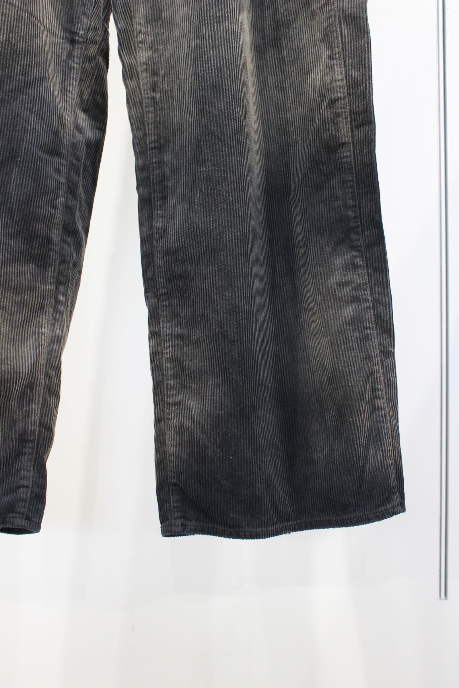 ANCELLM - CORDED VELVETEEN PAINTER PANTS | BLACK | ペインター