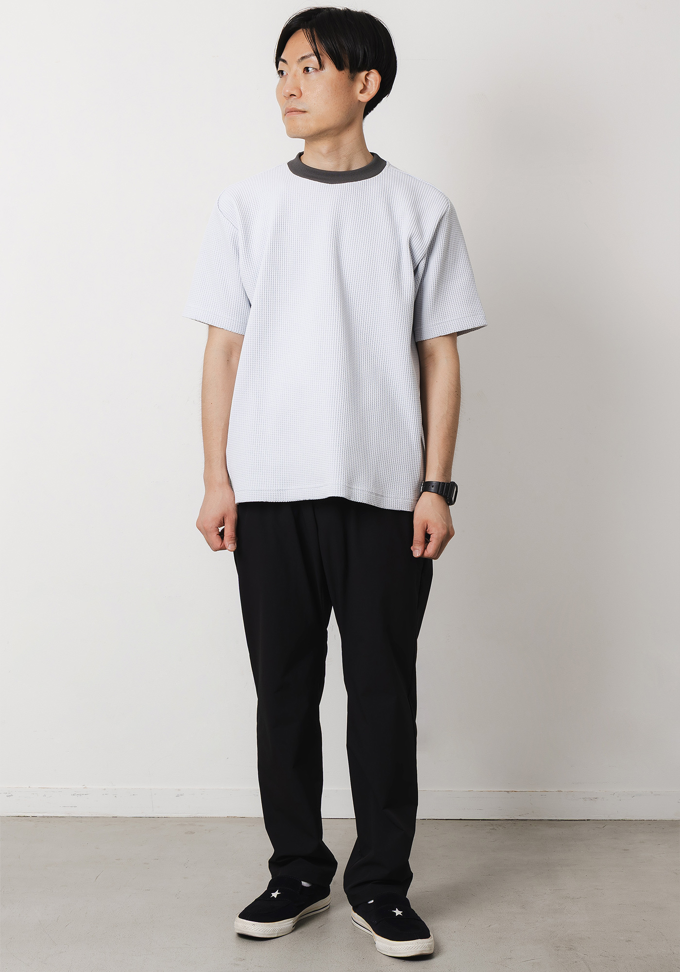 マルチワッフルクルーネックTシャツ｜narifuri オンラインストア