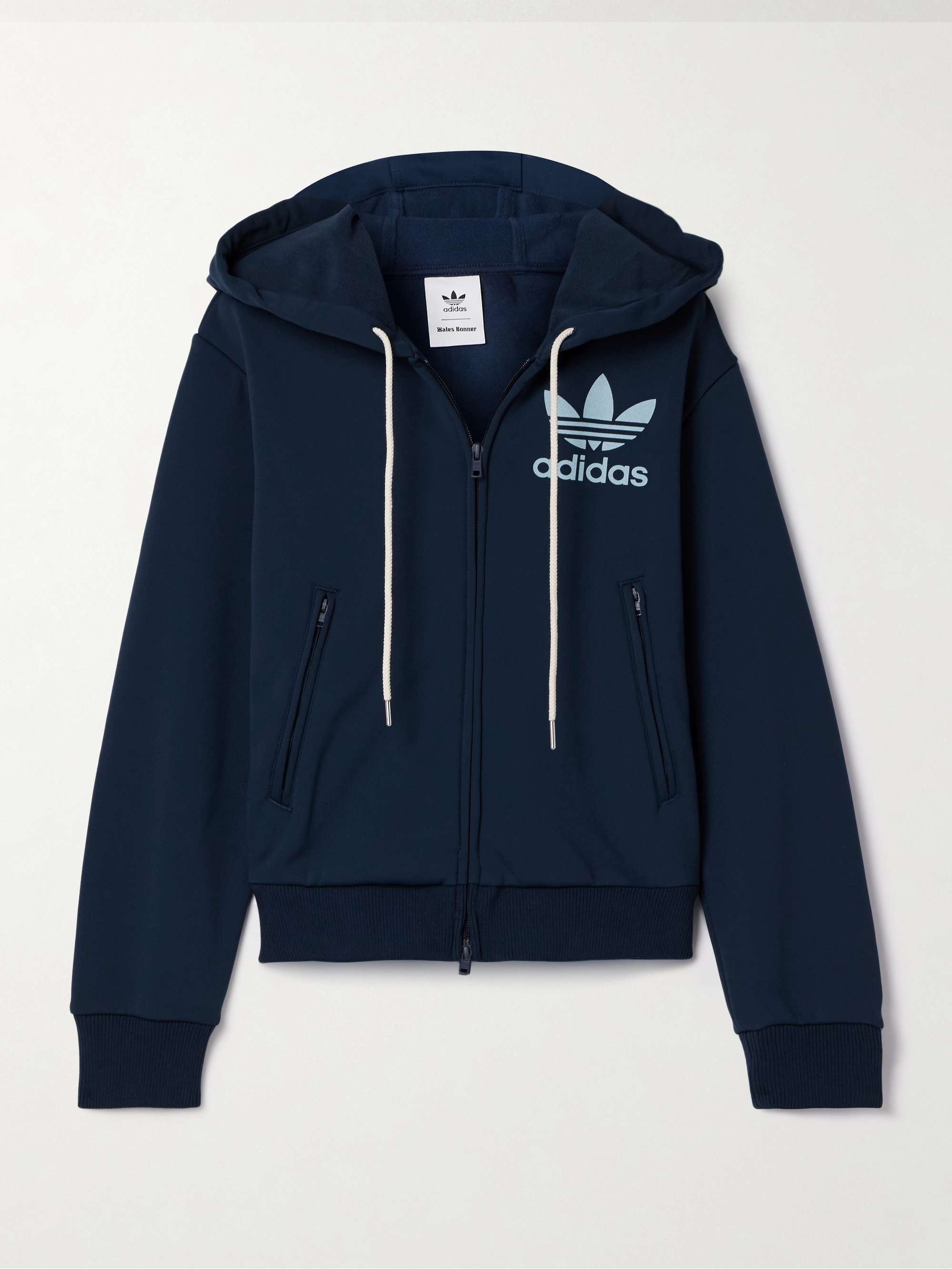ADIDAS ORIGINALS + Wales Bonner hooded recycled-jersey track