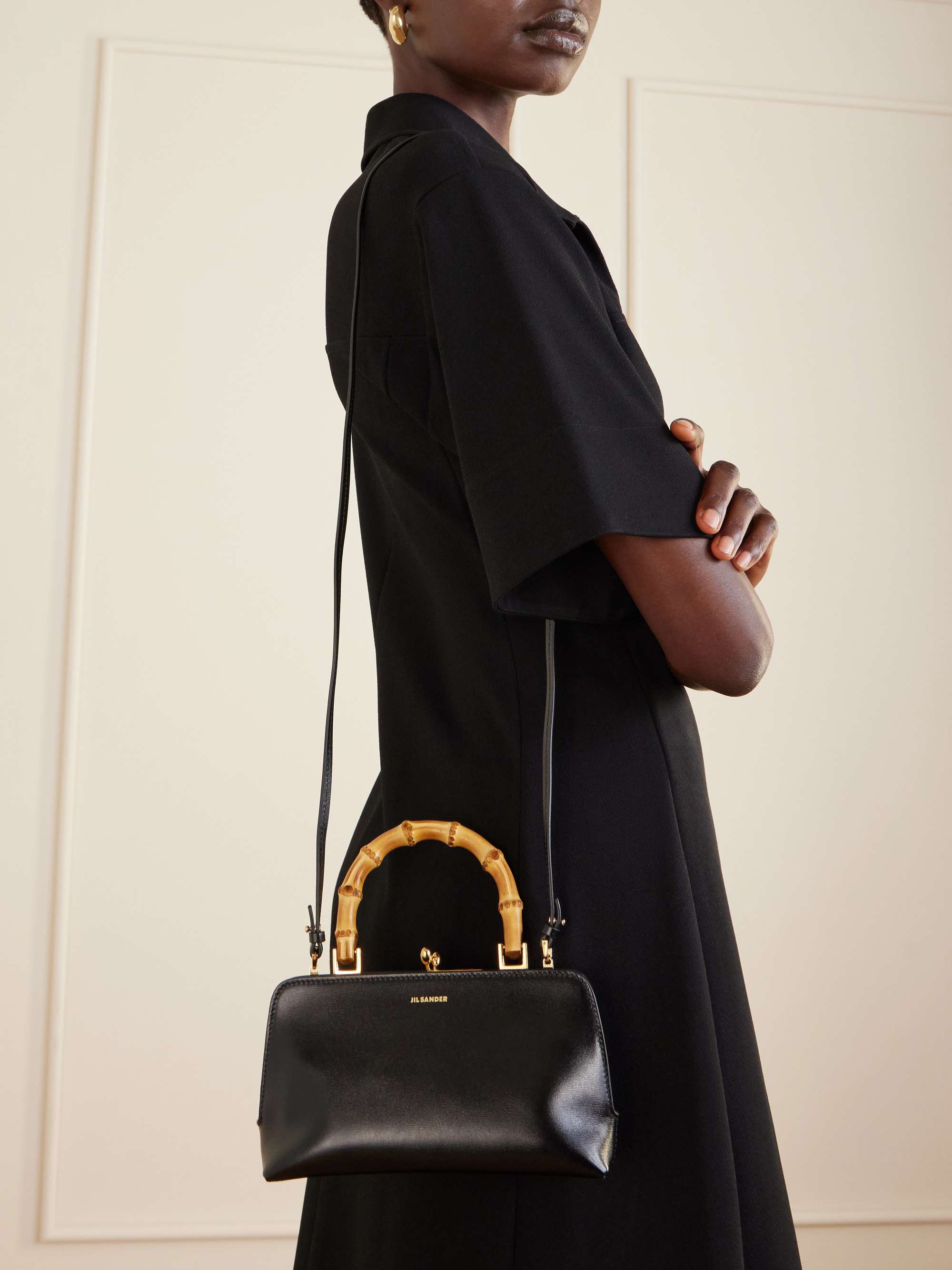 JIL SANDER Goji mini bamboo leather tote | NET-A-PORTER