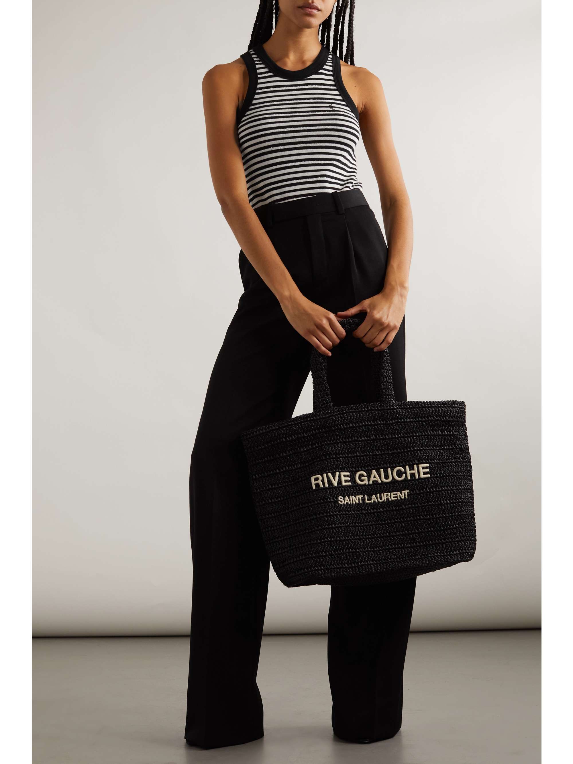 SAINT LAURENT Distressed striped cotton tank | NET-A-PORTER