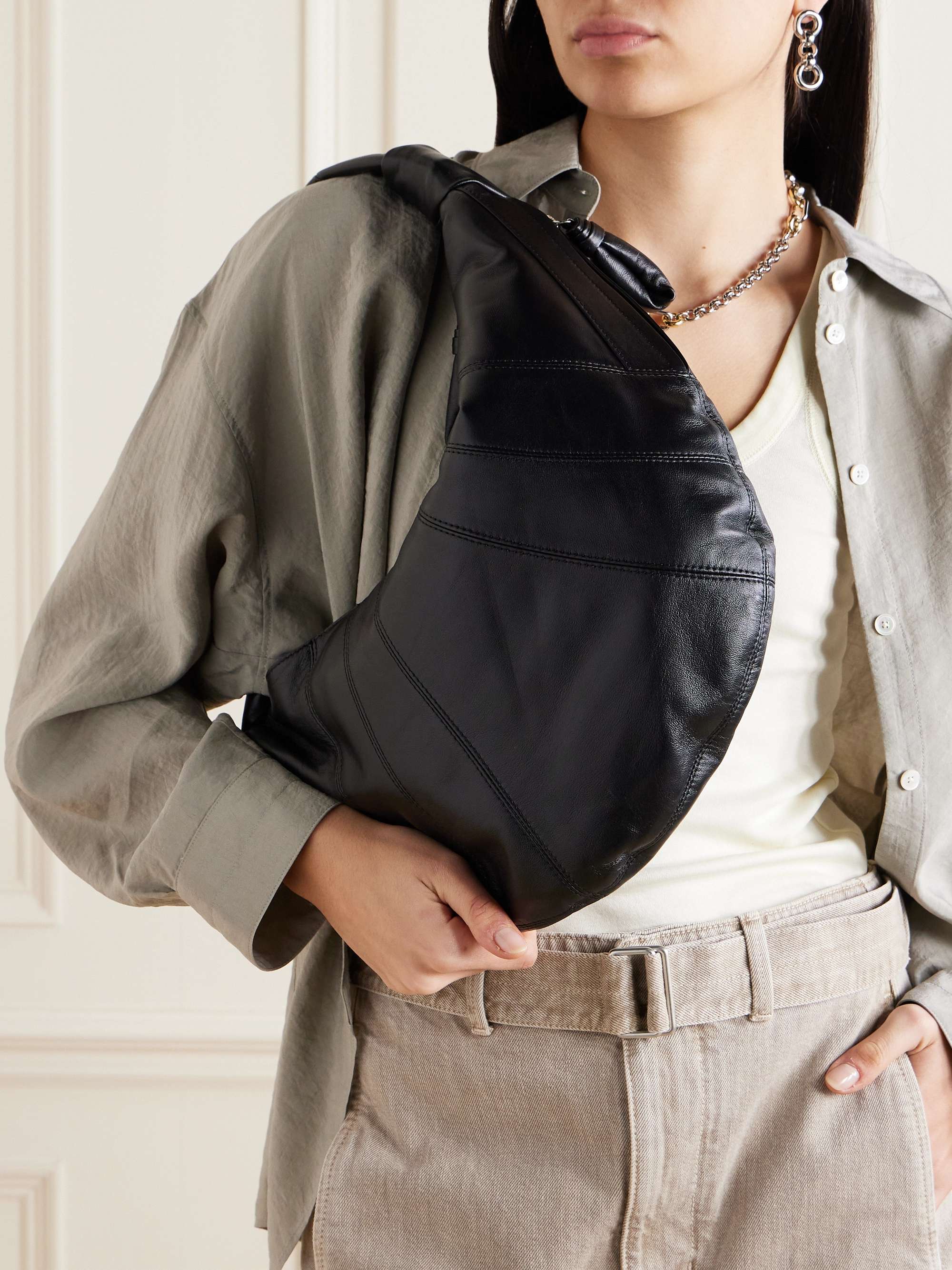 LEMAIRE Fortune Croissant knotted leather shoulder bag | NET-A-PORTER