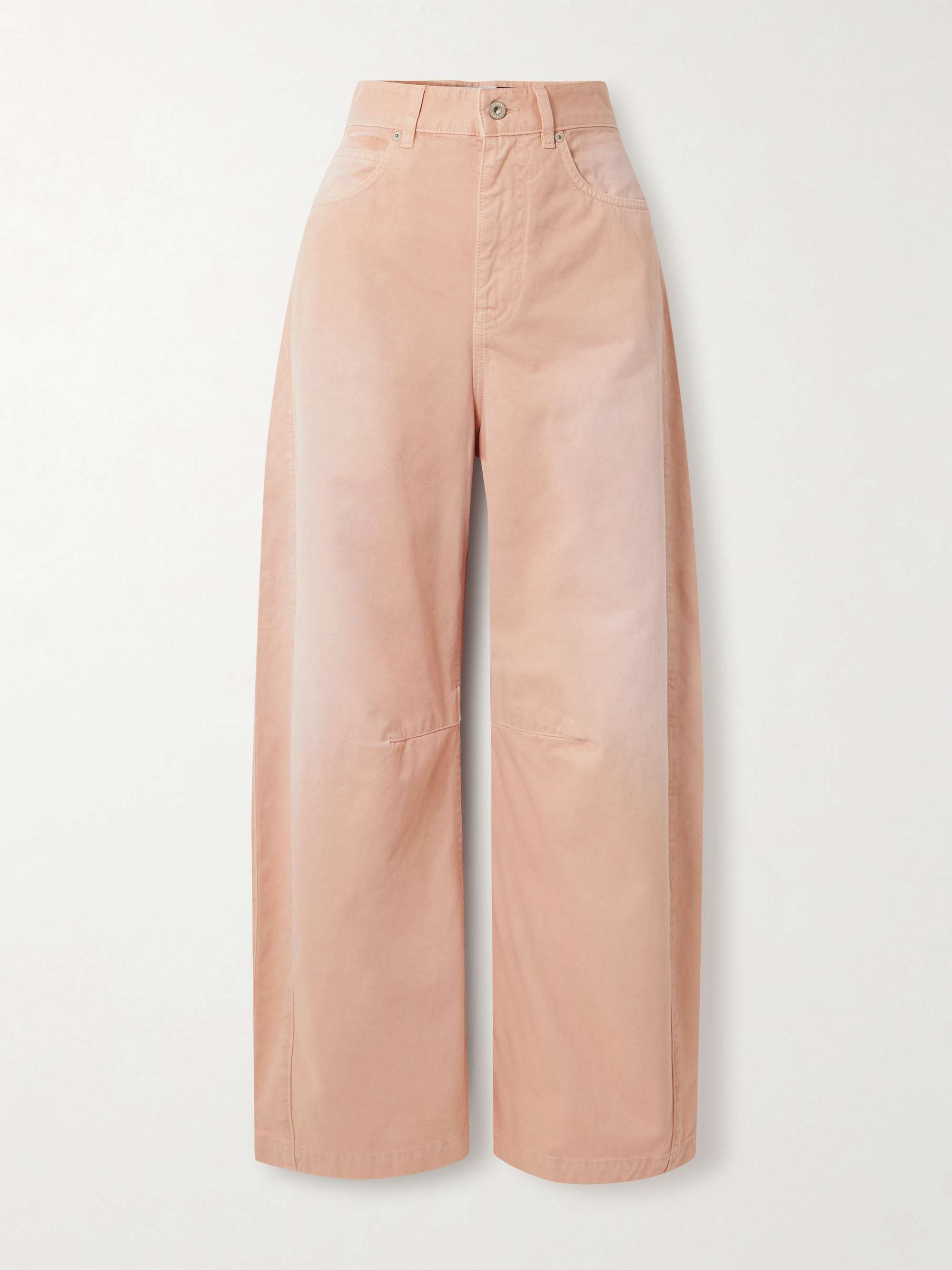 LOEWE + Paula's Ibiza paneled mid-rise barrel-leg jeans | NET-A-PORTER