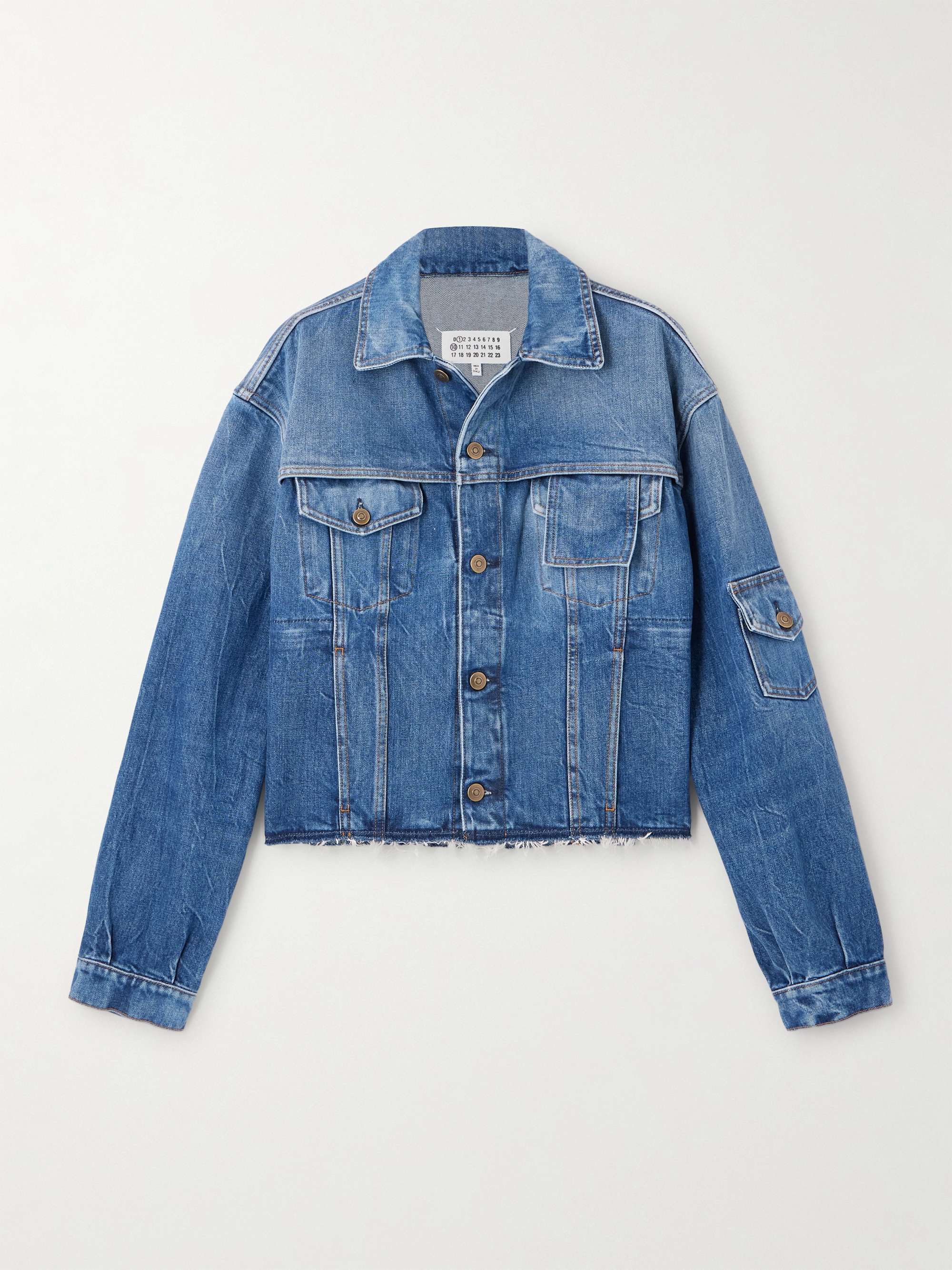 MAISON MARGIELA Sports frayed denim jacket | NET-A-PORTER