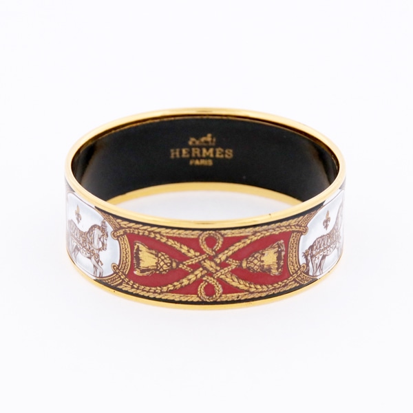 HERMES ヴィンテージ エルメス エマイユGM バングル 中古(ゴールド