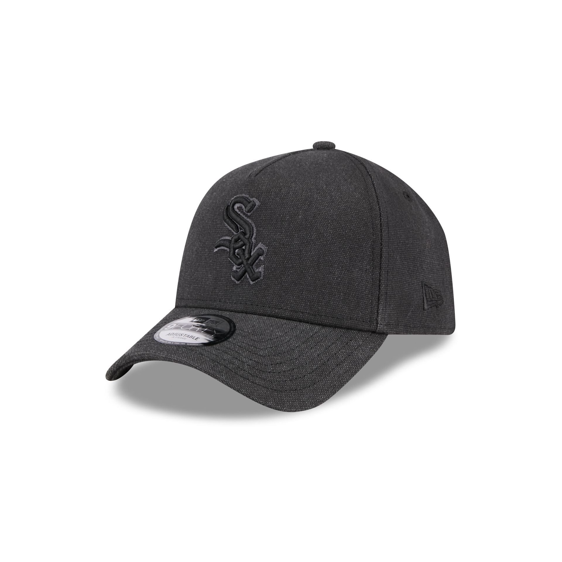 Chicago White Sox Logo Essentials Black 9FORTY A-Frame Snapback