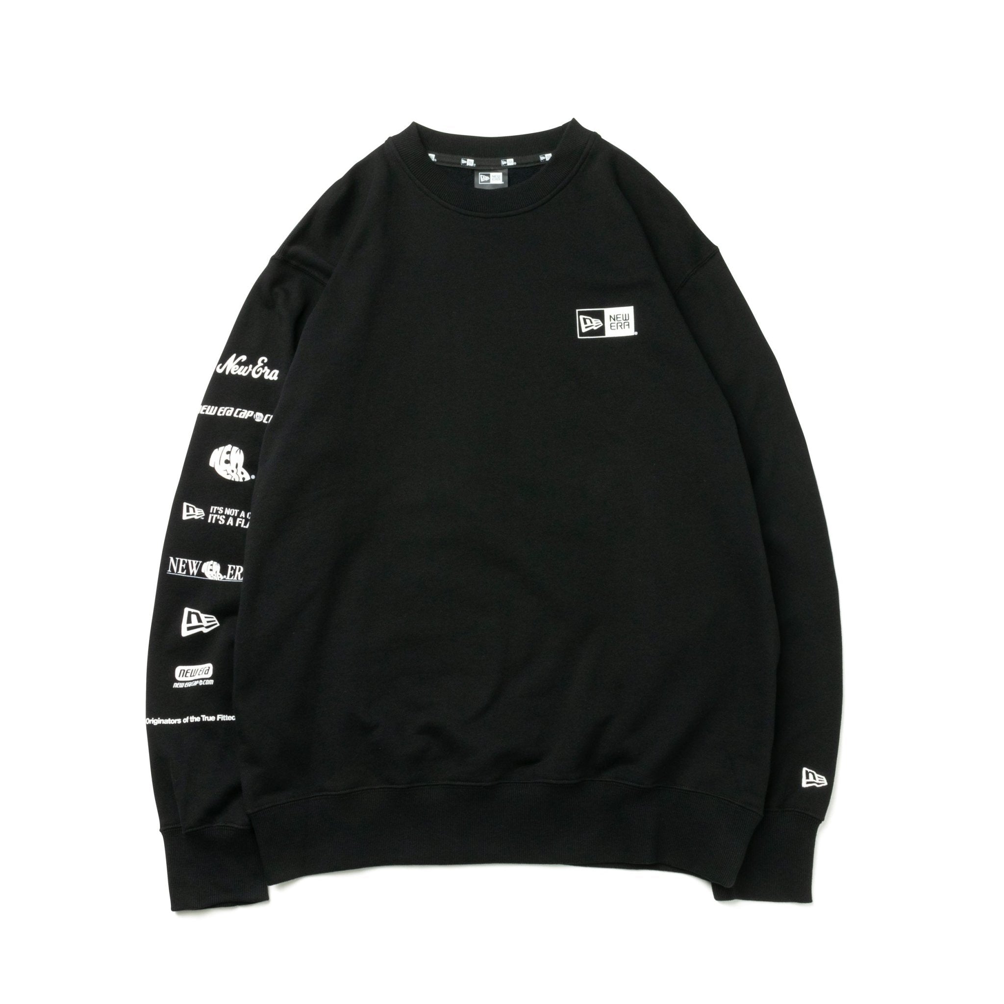 裏毛 スウェット クルーネック ロゴアーカイブ ブラック | ニューエラ