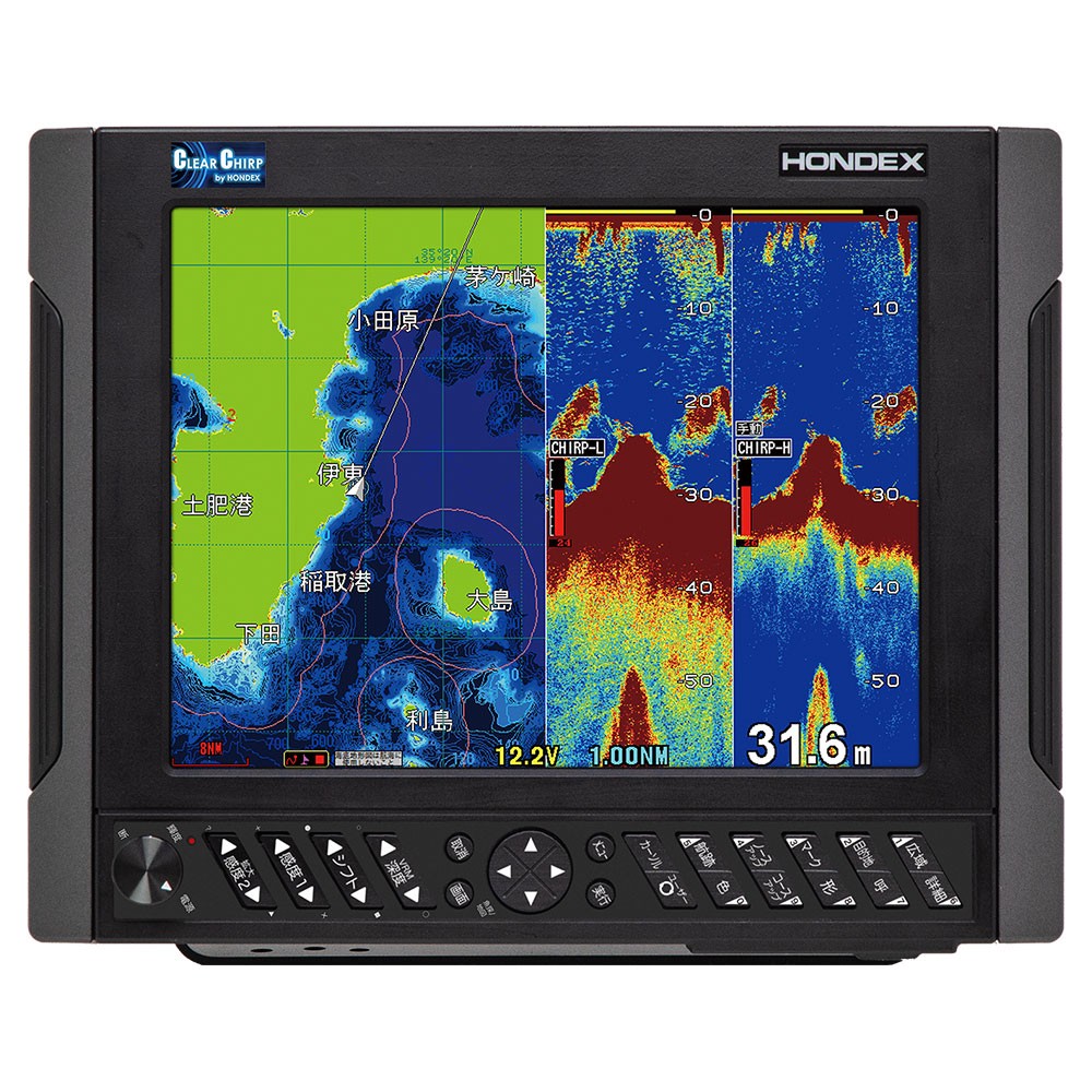 HDX-10C GPSアンテナ内蔵仕様 10.4型カラー液晶 クリアチャープ GPS