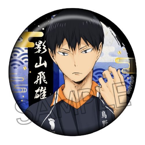 ハイキュー!! 切り絵 シリーズ 箔押し和紙缶バッジ BOX グッズ - Neowing