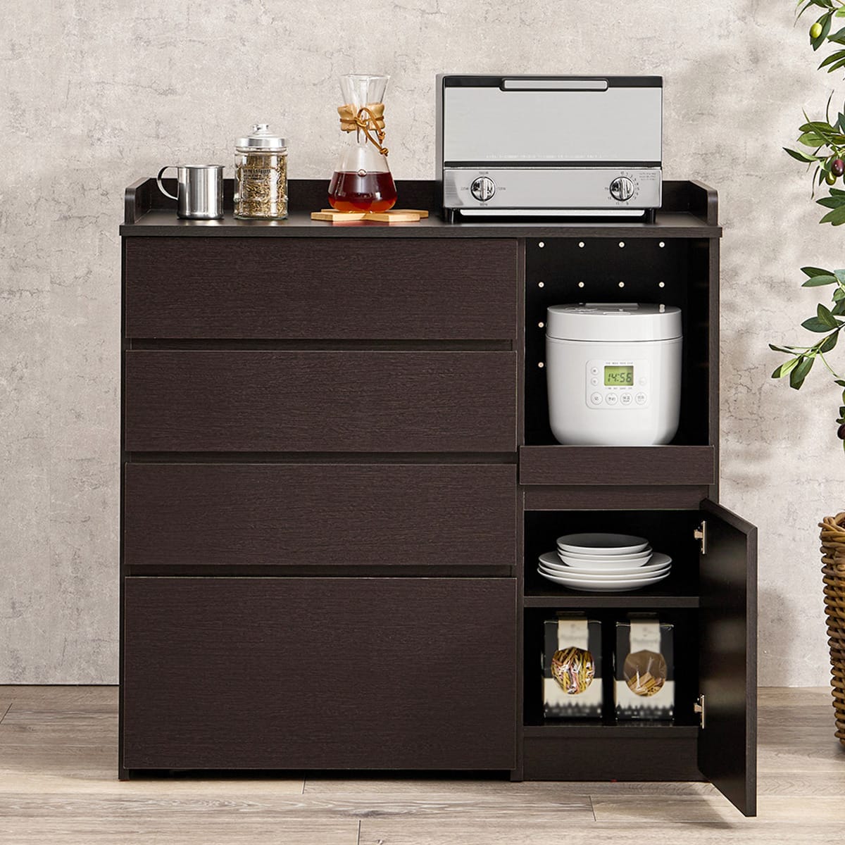 専用です！ブラック キッチンカウンター 3引き出し 専用です！ブラック