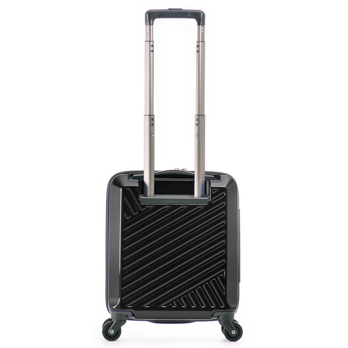 フロントオープンジッパータイプ キャリーケース 22L(ブラック