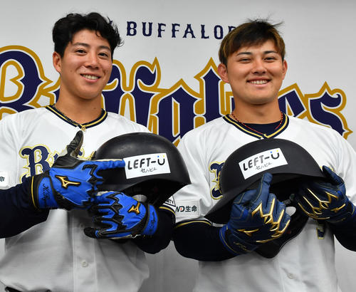 オリックス】ヘルメットに成長応援サプリ「セノッピー」ロゴ 野口智哉