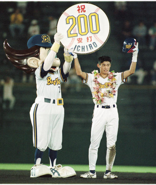 イチロー オリックス時代 祝200安打 サイン入りポスター 希少 MH146