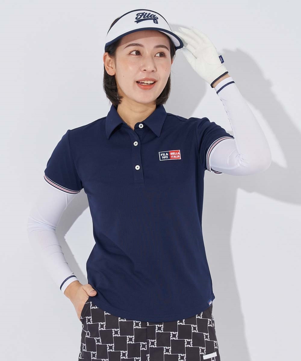 FILA GOLF ECOジャガード タイポ柄ポロシャツ＋インナーSET(フィラ