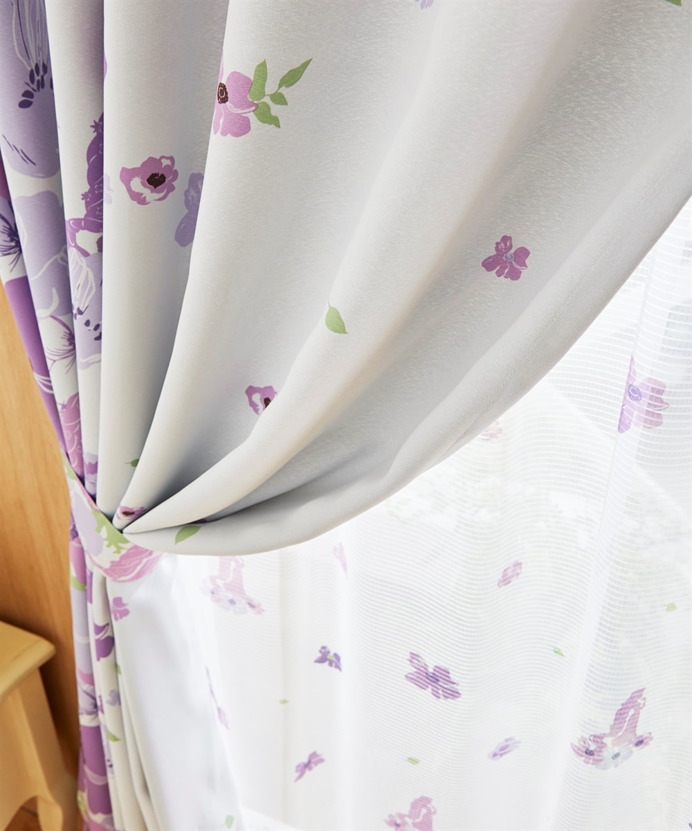 カーテンセット】遮光カーテン＆レース4枚セット｜ディズニー