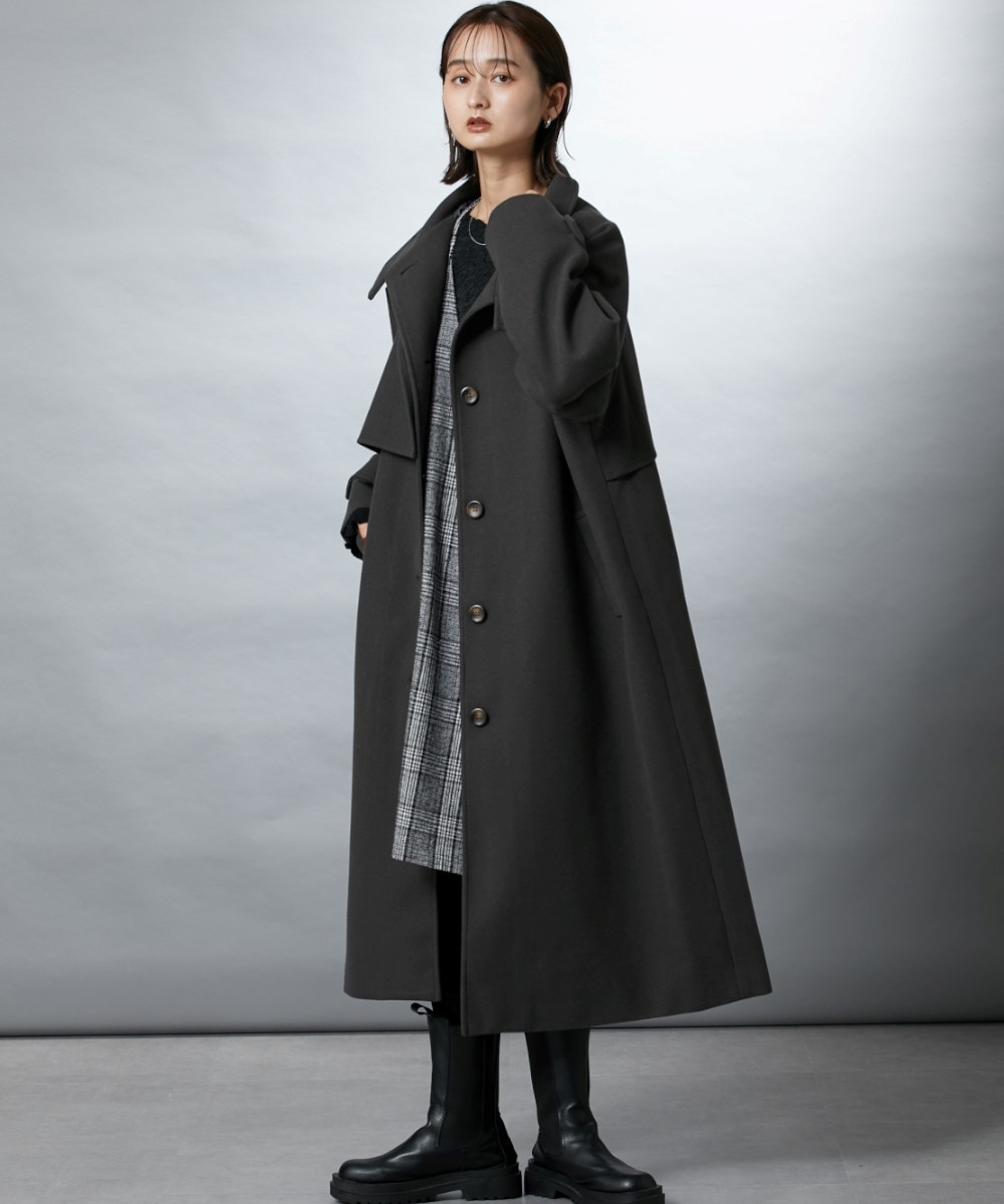 スタンドカラーケープコート 通販【ニッセン】