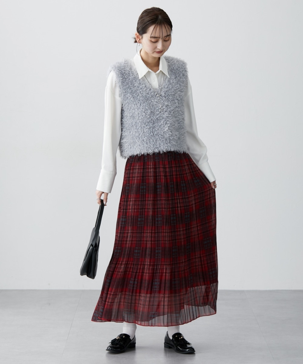 チェック柄フレアスカート 通販【ニッセン】
