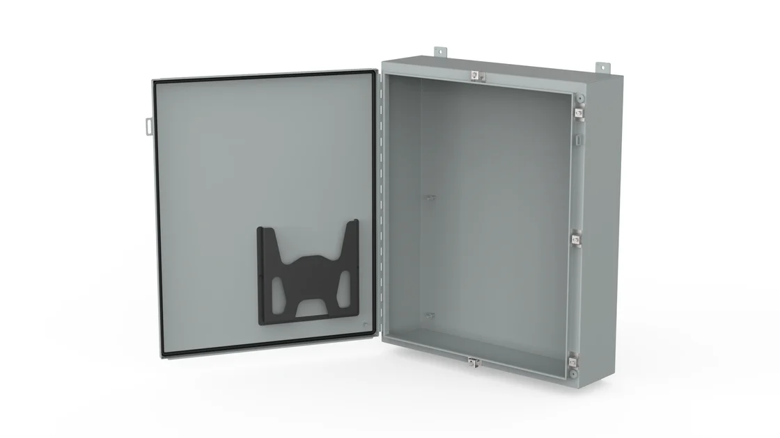 Continuous Hinge Enclosure with Clamps LP Type 4, 36x30x12, Gray