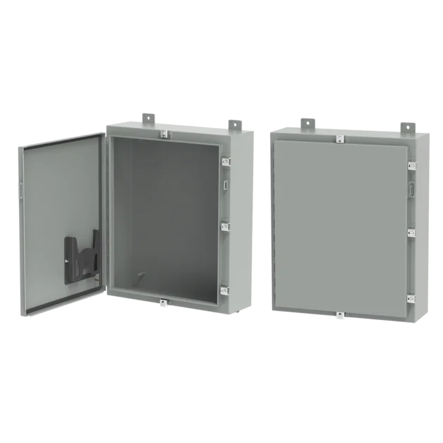 Continuous Hinge Enclosure with Clamps LP Type 4, 16x20x6, Gray