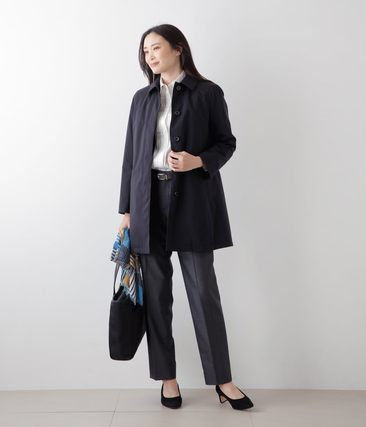 撥水・透湿・防風】NY ACTIVE ステンカラーコート(60553951-2024