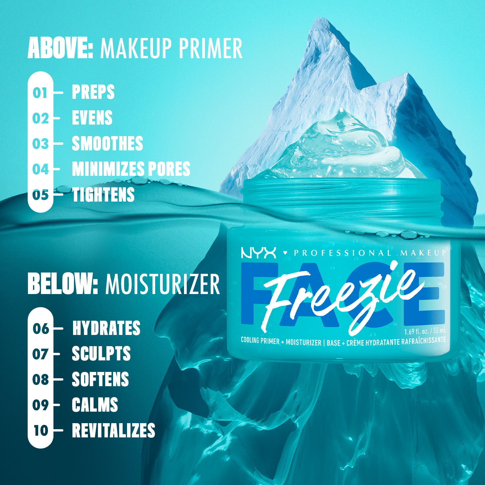 Face Freezie Cooling Primer + Moisturizer - NYX Cosmetics CA