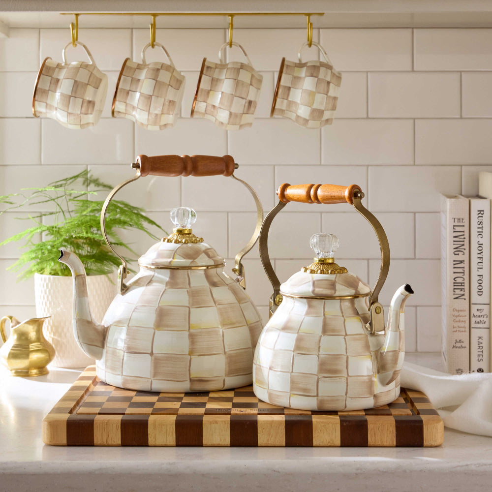 Mackenzie-Childs Mocha Check Tea Kettle – Smyth Jewelers